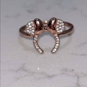 Minnie Mouse Headband Ring For Women's 92.5 sterling silver/Rose Gold